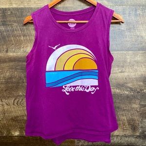 ❌SOLD❌ LIFE IS GOOD Love This Day Tank Purple Beach Size Medium